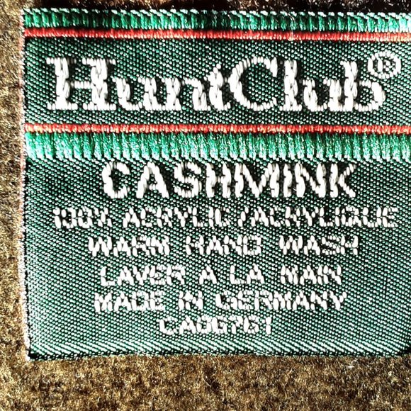 🌞 Hunt Club Cashmink Scarf, Plaid Tan Brown Blue, Oblong - Picture 5 of 5